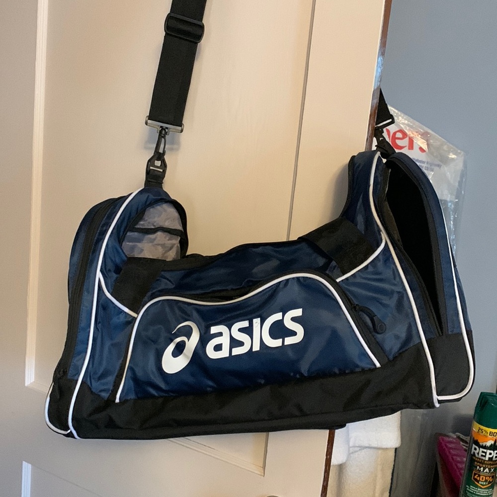 Large Navy ASICS Gym/Duffel Bag